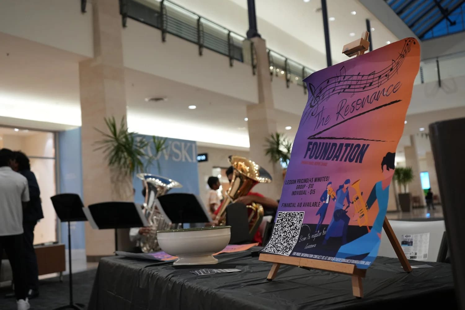 Resonance Foundation banner at event